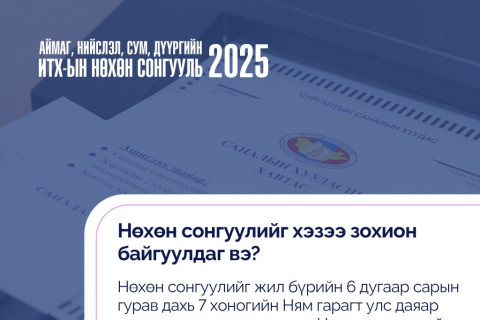 НӨХӨН СОНГУУЛЬ ГЭЖ ЮУ ВЭ